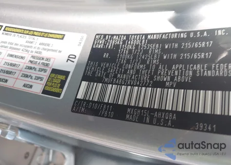 2024 Toyota Corolla Cross Hybrid S из США, поврежденный, VIN 7MUFBABG2RV042772